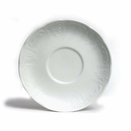 TUXTON CHINA Chicago 6.38 in. Soup Mug Saucer - Porcelain White - 3 Dozen CHE-062